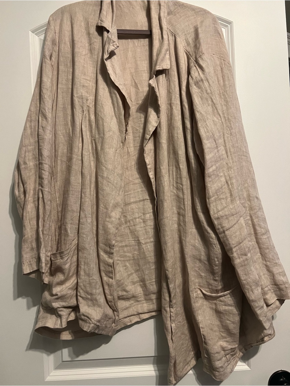 Women's Lightweight Open-Front Cardigan in Beige